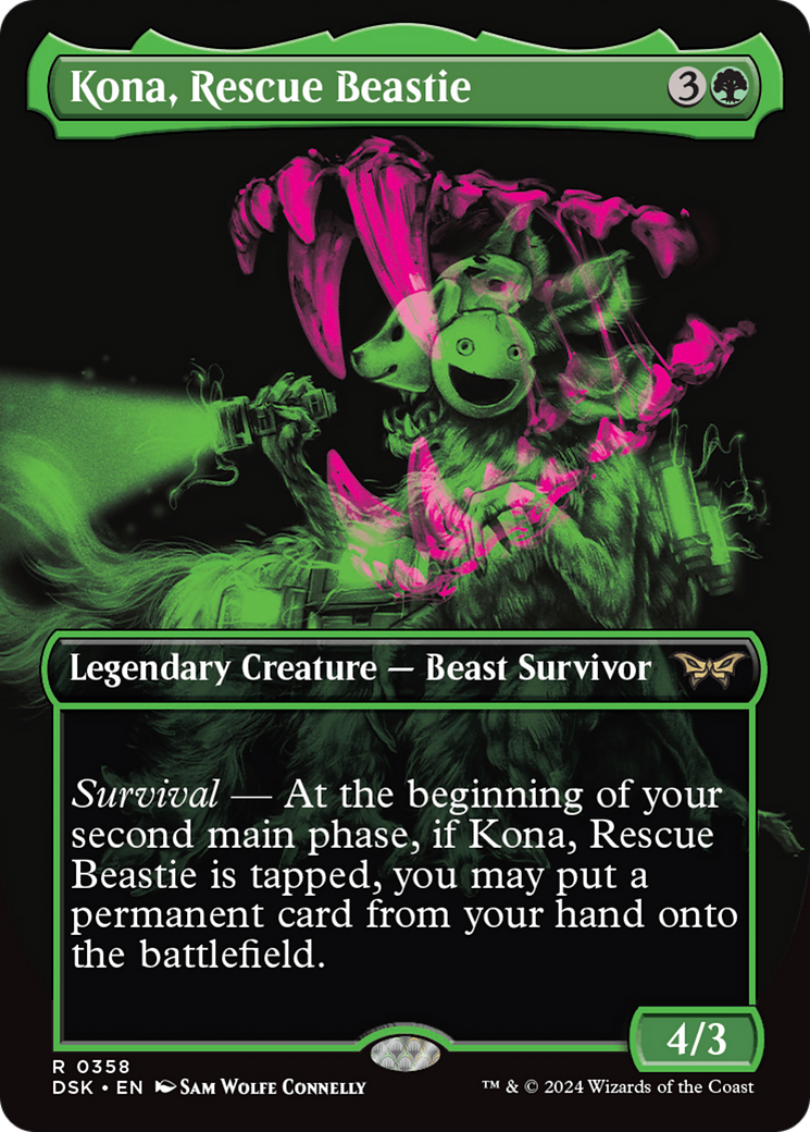 Kona, Rescue Beastie (DSK-358) - Duskmourn: House of Horror (Borderless) Foil - Poke-Collect