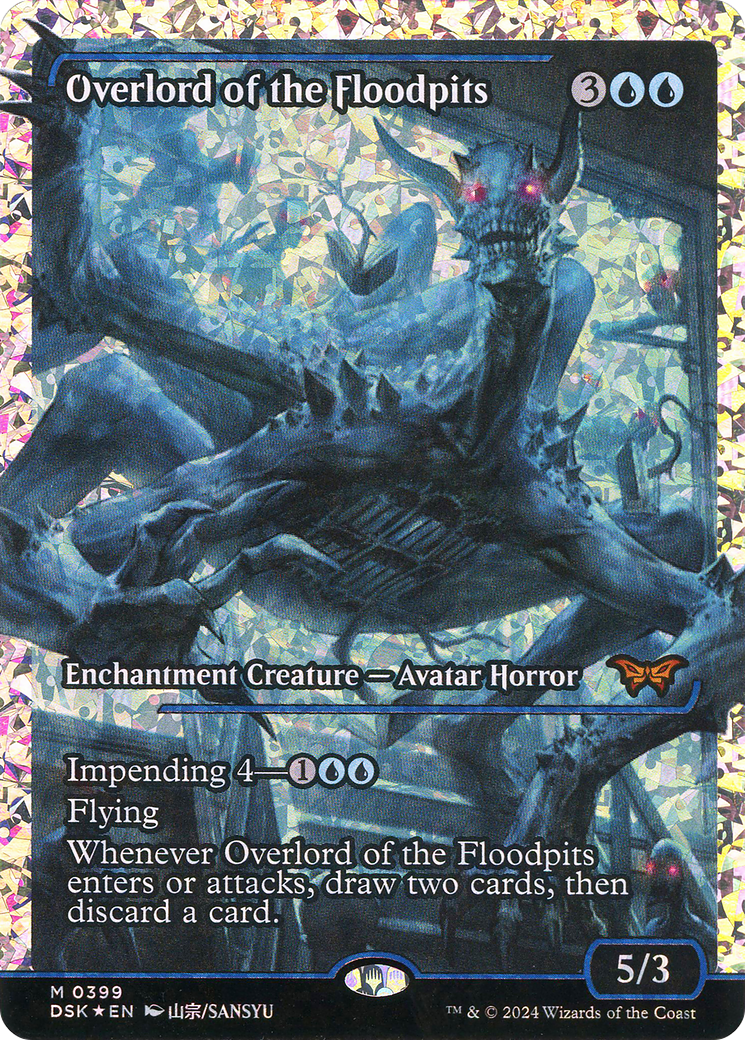 Overlord of the Floodpits (DSK-399) - Duskmourn: House of Horror: (Showcase) Foil - Poke-Collect