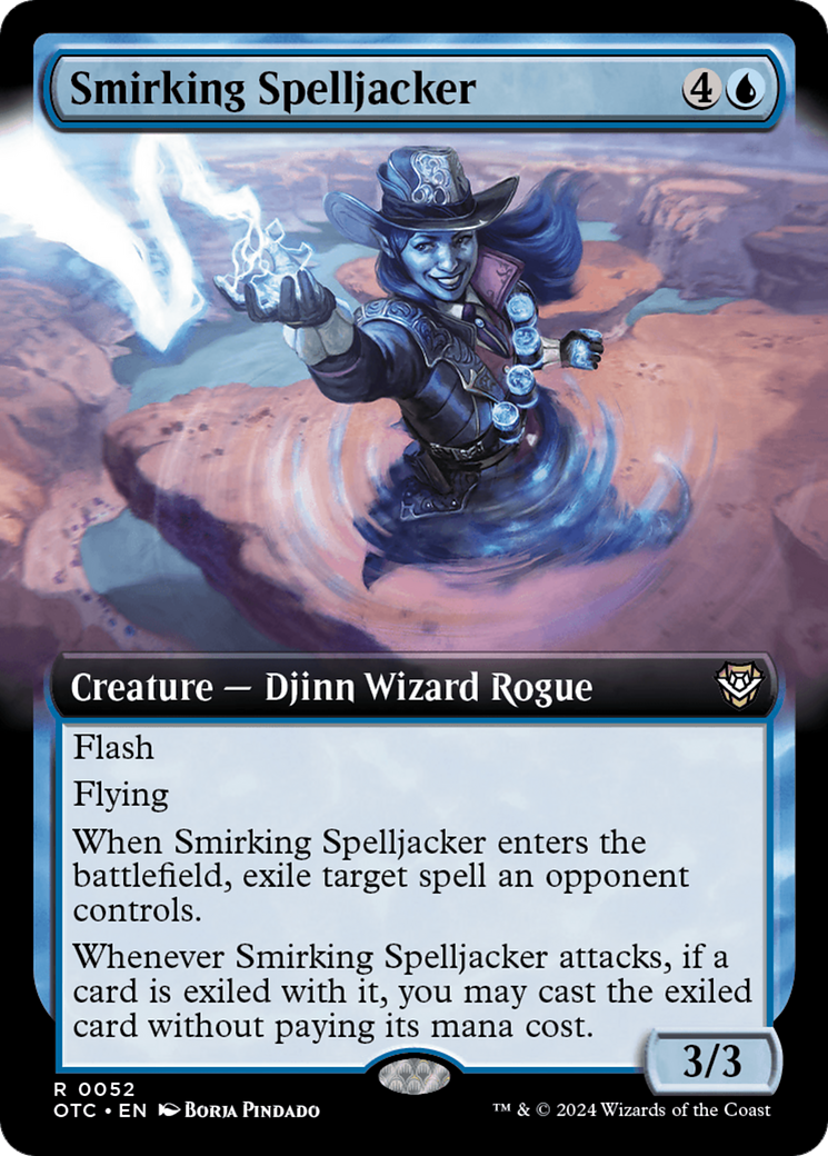 Smirking Spelljacker (OTC-052) - Outlaws of Thunder Junction Commander: (Extended Art) - Poke-Collect