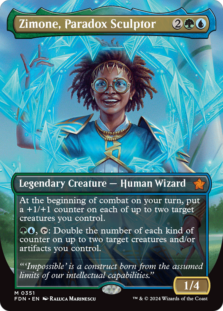 Zimone, Paradox Sculptor (FDN-351) - Foundations (Borderless) Foil - Poke-Collect