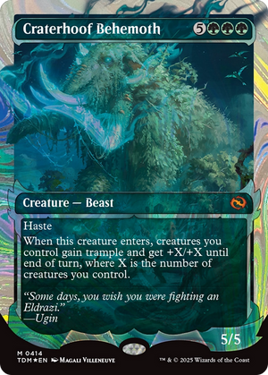 Craterhoof Behemoth (TDM-414) - Tarkir: Dragonstorm: (Showcase) (Borderless) Foil - Poke-Collect