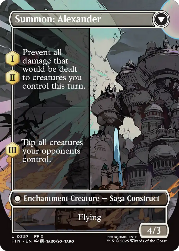 Crystal Fragments // Summon: Alexander (FIN-357) - FINAL FANTASY: (enchantment) (Borderless) - Poke-Collect