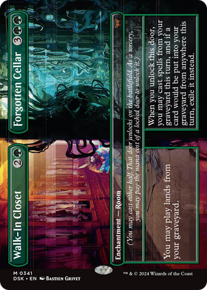 Walk-In Closet // Forgotten Cellar (DSK-341) - Duskmourn: House of Horror (Borderless) - Poke-Collect