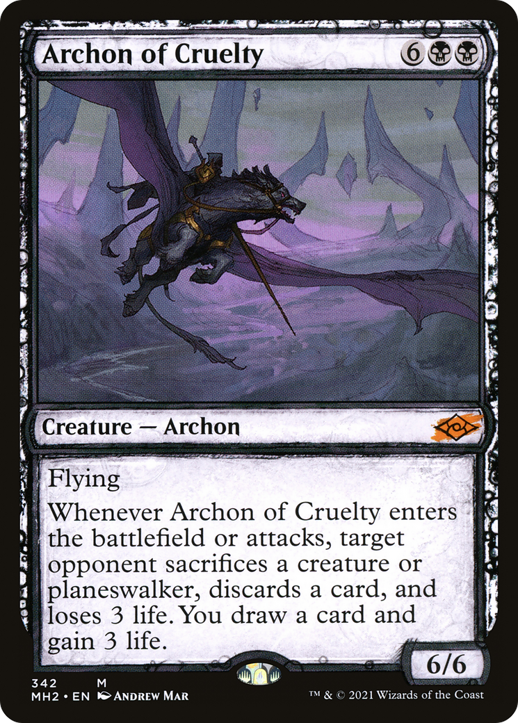 Archon of Cruelty (MH2-342) - Modern Horizons 2: (Showcase) Foil - Poke-Collect