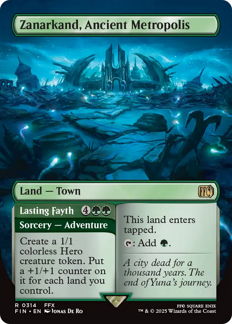 Zanarkand, Ancient Metropolis // Lasting Fayth (FIN-314) - FINAL FANTASY (Borderless) Foil - Poke-Collect