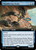 Thunderclap Drake (OTC-053) - Outlaws of Thunder Junction Commander: (Extended Art) - Poke-Collect