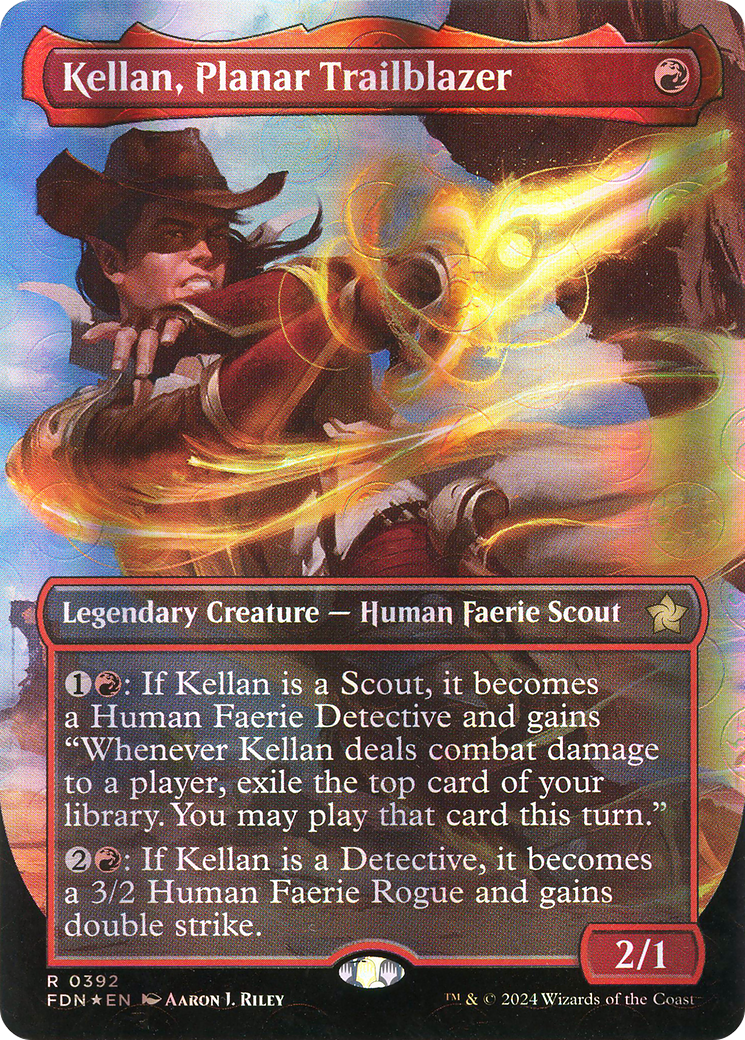Kellan, Planar Trailblazer (FDN-392) - Foundations (Borderless) Foil - Poke-Collect