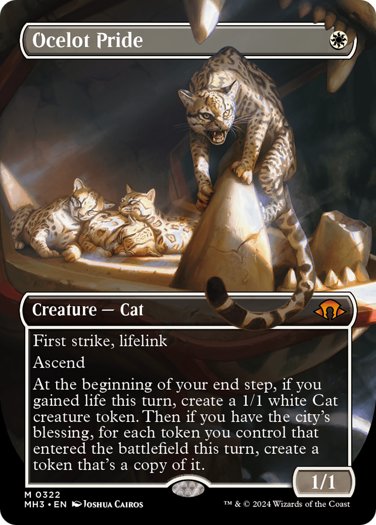 Ocelot Pride (Borderless) (MH3-322) - Modern Horizons 3 (Borderless) Foil - Poke-Collect