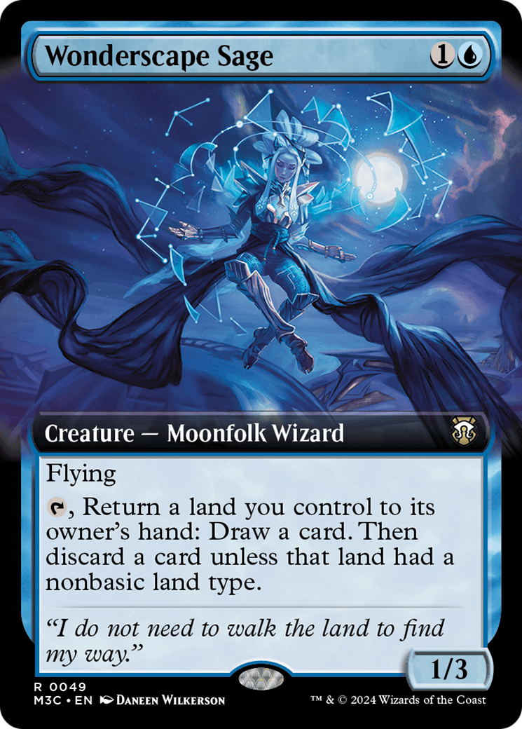 Wonderscape Sage (M3C-049) - Modern Horizons 3 Commander: (Extended Art) - Poke-Collect