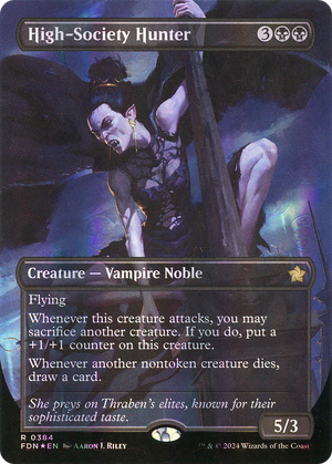 High-Society Hunter (FDN-384) - Foundations (Borderless) Foil - Poke-Collect