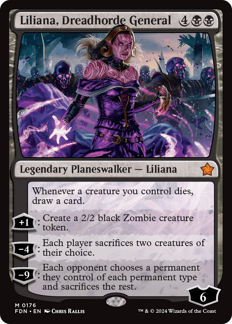 Liliana, Dreadhorde General (FDN-176) - Foundations Foil - Poke-Collect