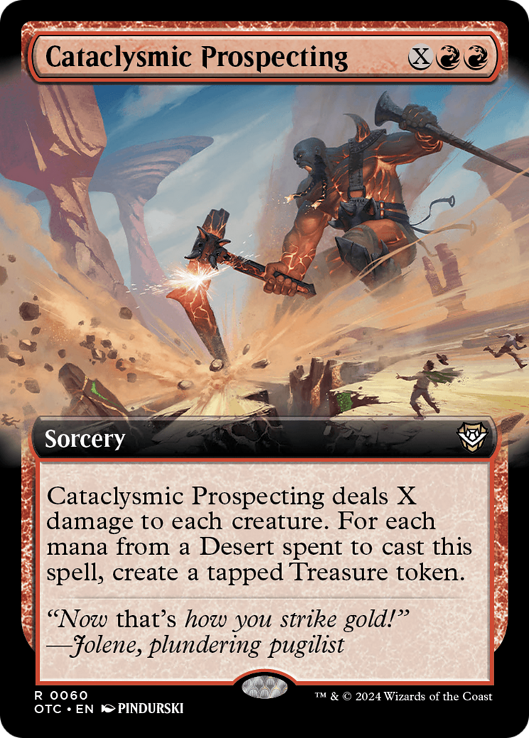 Cataclysmic Prospecting (OTC-060) - Outlaws of Thunder Junction Commander: (Extended Art) - Poke-Collect