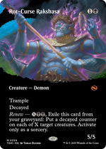 Rot-Curse Rakshasa (TDM-339) - Tarkir: Dragonstorm: (Showcase) (Borderless) Foil - Poke-Collect
