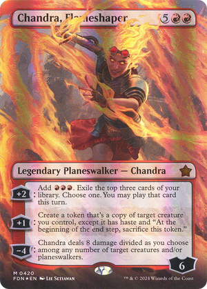 Chandra, Flameshaper (FDN-420) - Foundations (Borderless) Foil - Poke-Collect