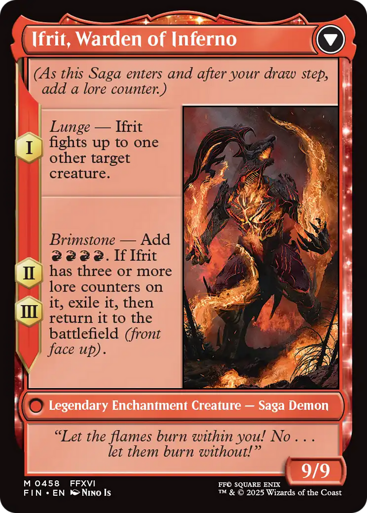 Clive, Ifrit's Dominant (Extended Art) (FIN-458) - FINAL FANTASY: (enchantment, Extended Art) - Poke-Collect