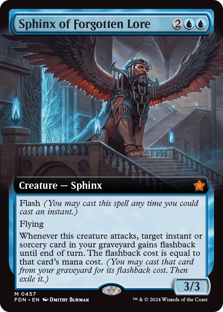 Sphinx of Forgotten Lore (FDN-457) - Foundations: (Extended Art) Foil - Poke-Collect