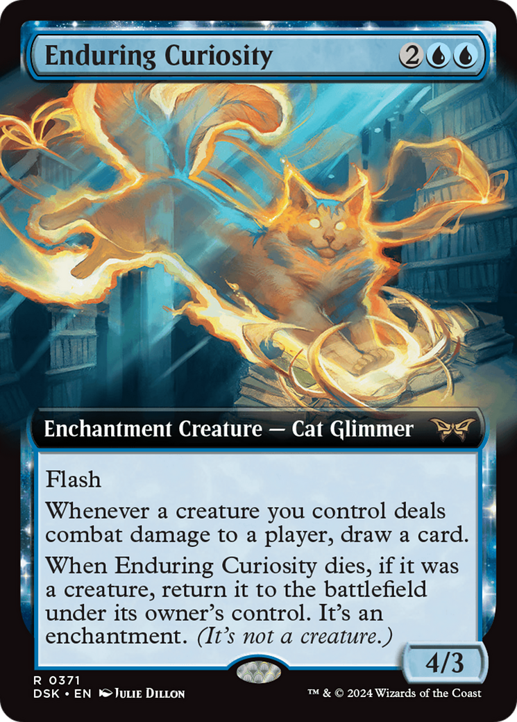 Enduring Curiosity (DSK-371) - Duskmourn: House of Horror: (Extended Art, enchantment) - Poke-Collect
