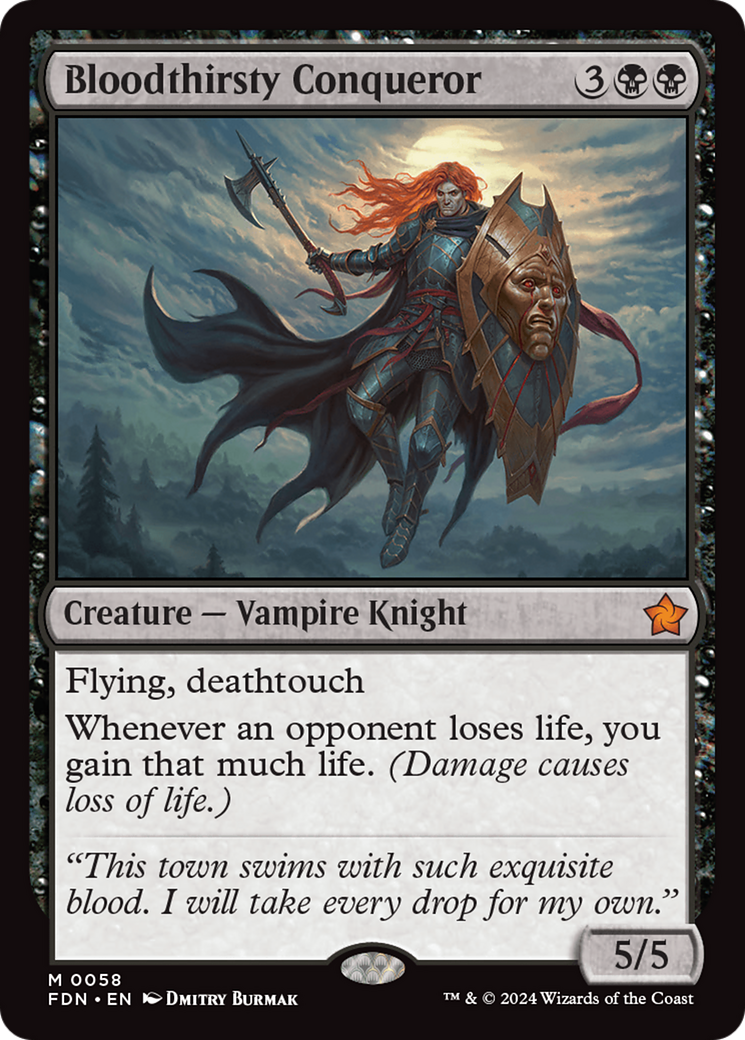 Bloodthirsty Conqueror (FDN-058) - Foundations Foil - Poke-Collect