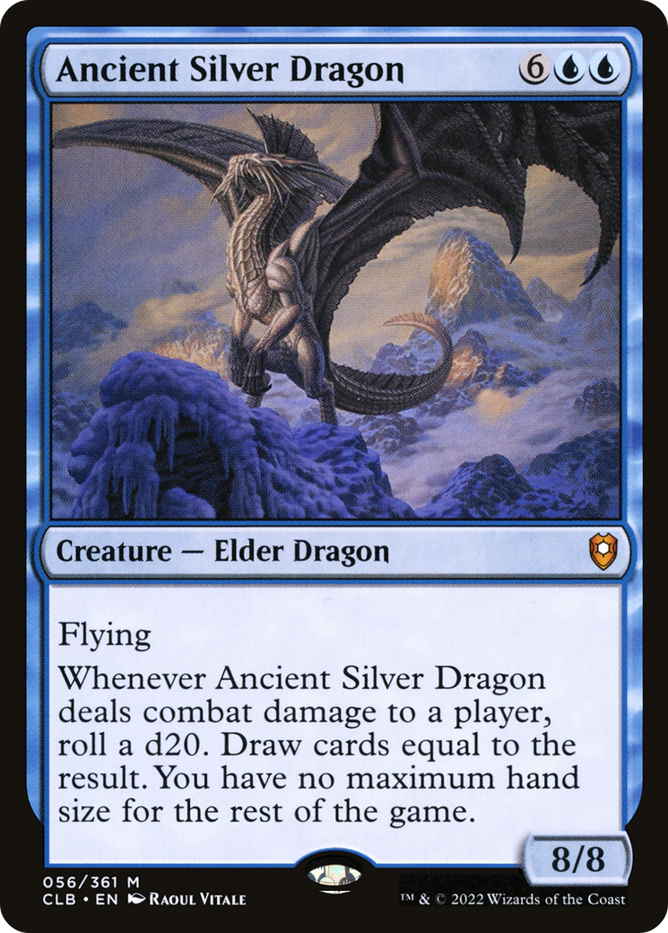 Ancient Silver Dragon (CLB-056) - Commander Legends: Battle for Baldur's Gate Foil - Poke-Collect