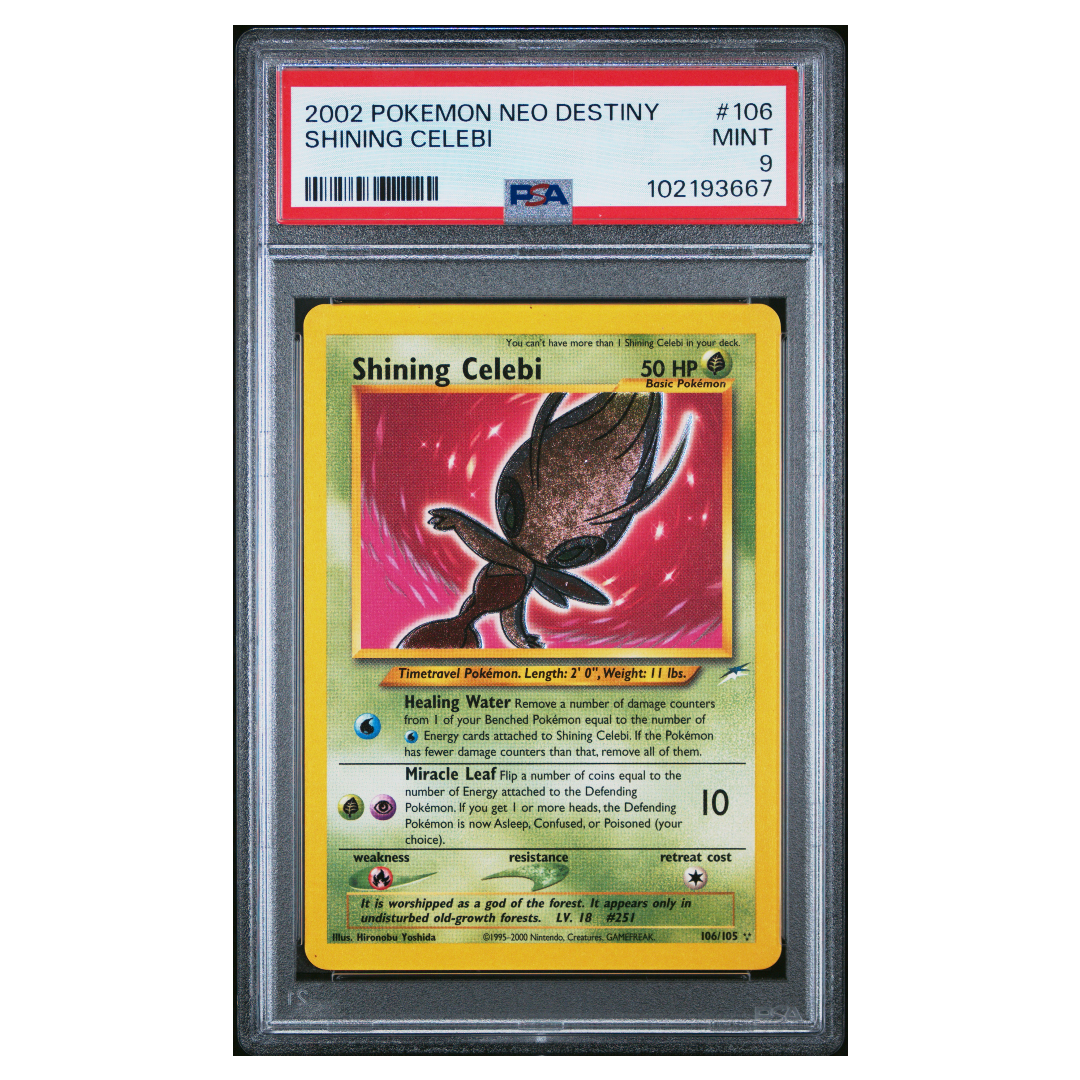 Shining Celebi Neo Destiny #106 PSA 9 - Poke-Collect