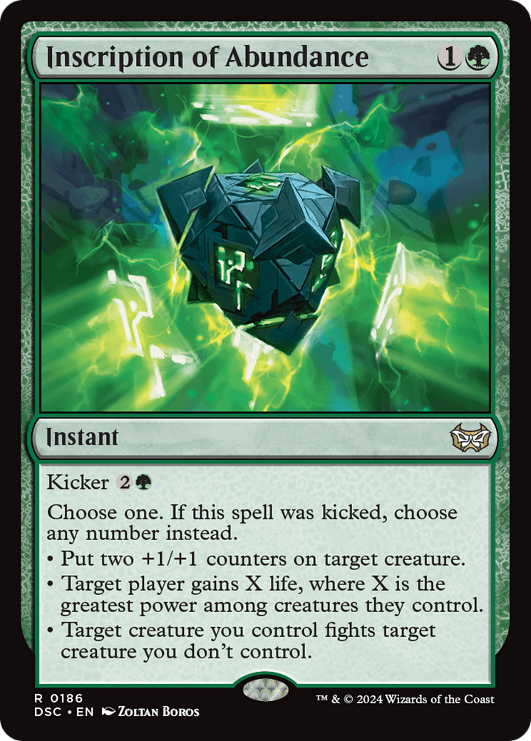 Inscription of Abundance (DSC-186) - Duskmourn: House of Horror Commander - Poke-Collect