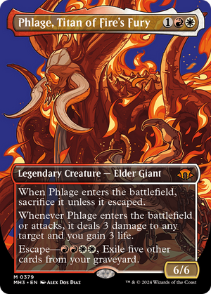 Phlage, Titan of Fire's Fury (Borderless) (MH3-379) - Modern Horizons 3 (Borderless) Foil - Poke-Collect