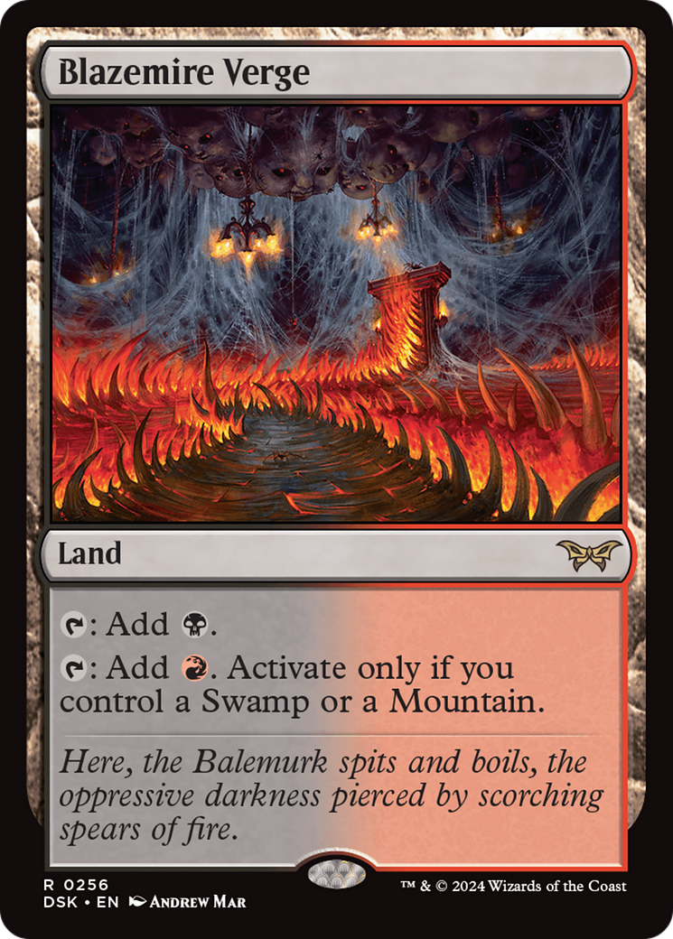 Blazemire Verge (DSK-256) - Duskmourn: House of Horror Foil - Poke-Collect
