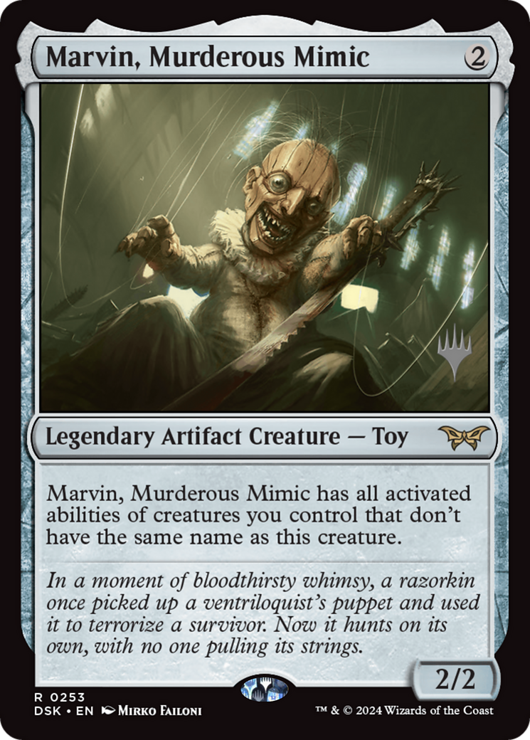 Marvin, Murderous Mimic (PPDSK-253) - Duskmourn: House of Horror Promos Foil - Poke-Collect