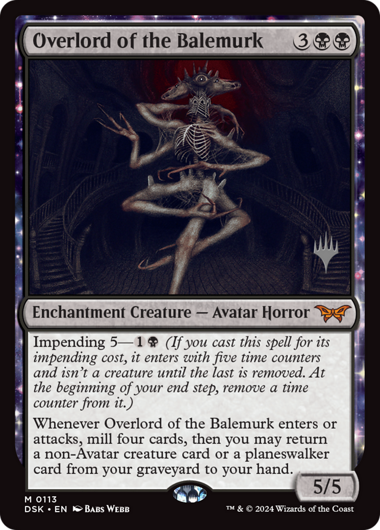 Overlord of the Balemurk (PPDSK-113) - Duskmourn: House of Horror Promos: (enchantment) Foil - Poke-Collect
