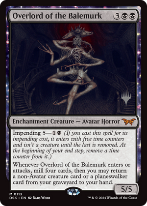 Overlord of the Balemurk (PPDSK-113) - Duskmourn: House of Horror Promos: (enchantment) Foil - Poke-Collect