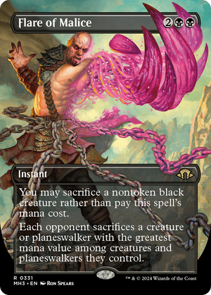 Flare of Malice (Borderless) (MH3-331) - Modern Horizons 3 (Borderless) - Poke-Collect