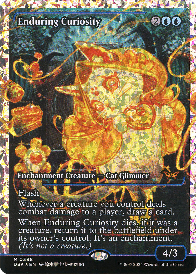 Enduring Curiosity (DSK-398) - Duskmourn: House of Horror: (Showcase) Foil - Poke-Collect