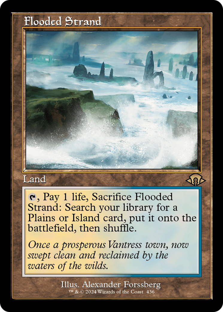 Flooded Strand (Retro Frame) (MH3-436) - Modern Horizons 3 Foil - Poke-Collect