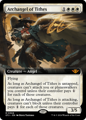 Archangel of Tithes (OTJ-308) - Outlaws of Thunder Junction: (Extended Art) - Poke-Collect