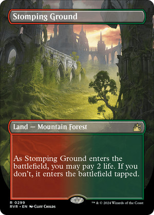 Stomping Ground (RVR-299) - Ravnica Remastered (Borderless) - Poke-Collect
