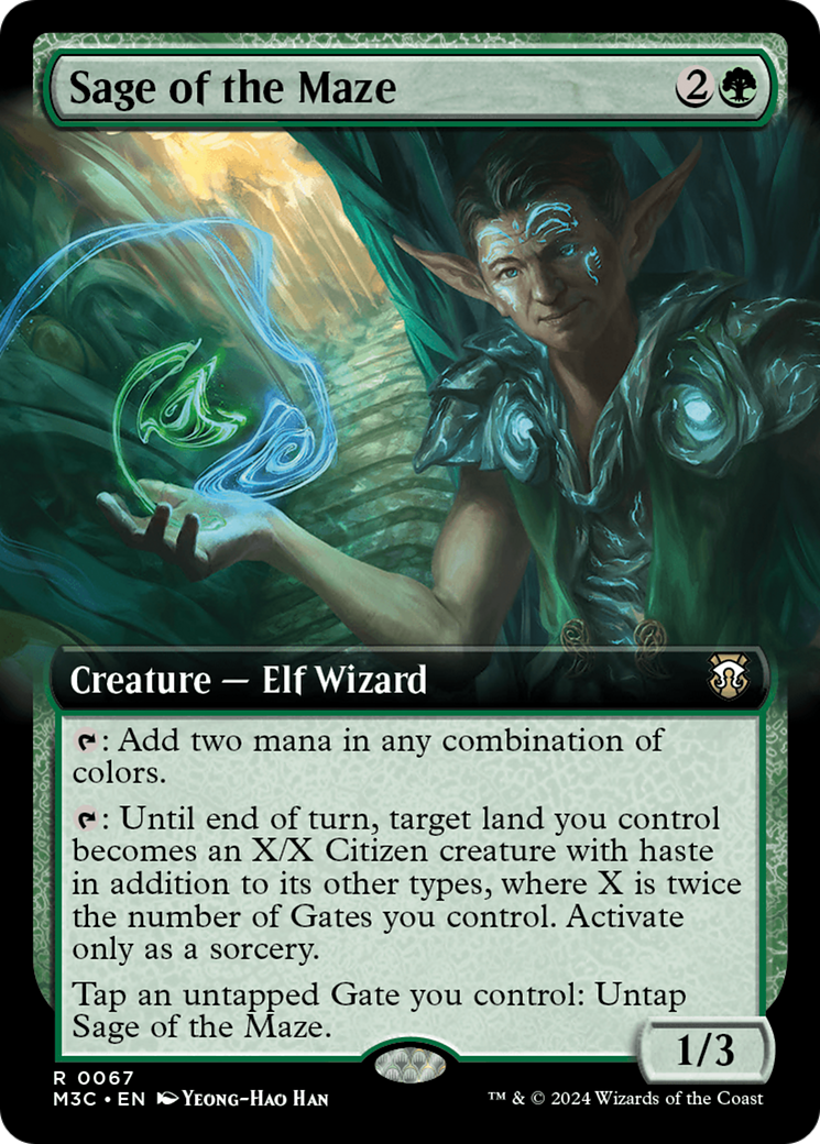Sage of the Maze (M3C-067) - Modern Horizons 3 Commander: (Extended Art) - Poke-Collect
