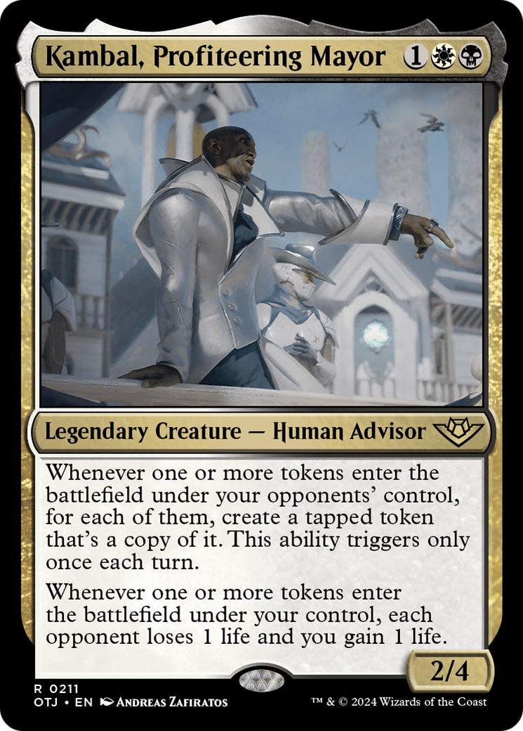 Kambal, Profiteering Mayor (OTJ-211) - Outlaws of Thunder Junction Foil - Poke-Collect