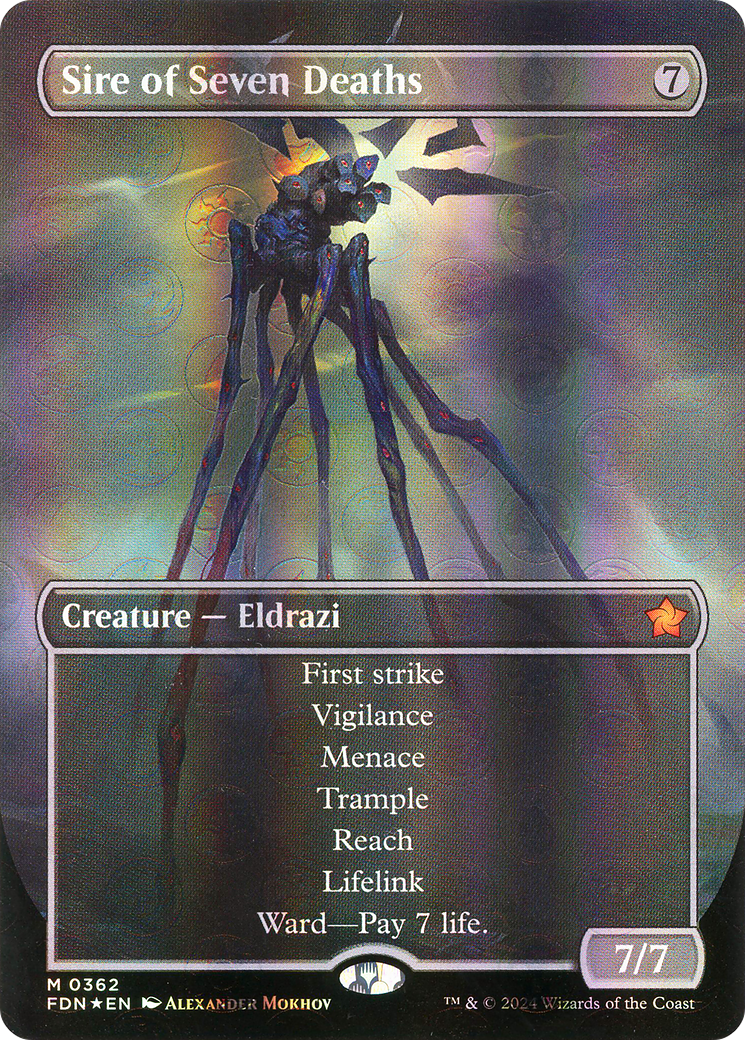 Sire of Seven Deaths (FDN-362) - Foundations (Borderless) Foil - Poke-Collect