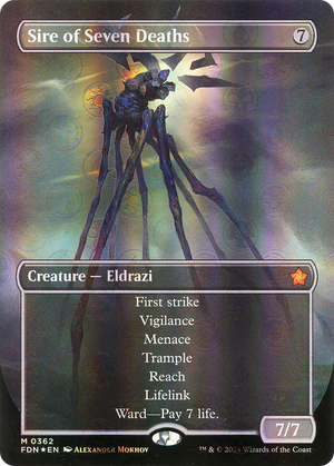 Sire of Seven Deaths (FDN-362) - Foundations (Borderless) Foil - Poke-Collect