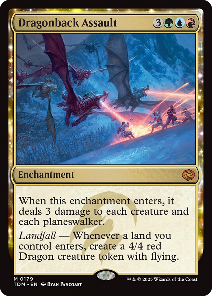 Dragonback Assault (TDM-179) - Tarkir: Dragonstorm: (enchantment) Foil - Poke-Collect