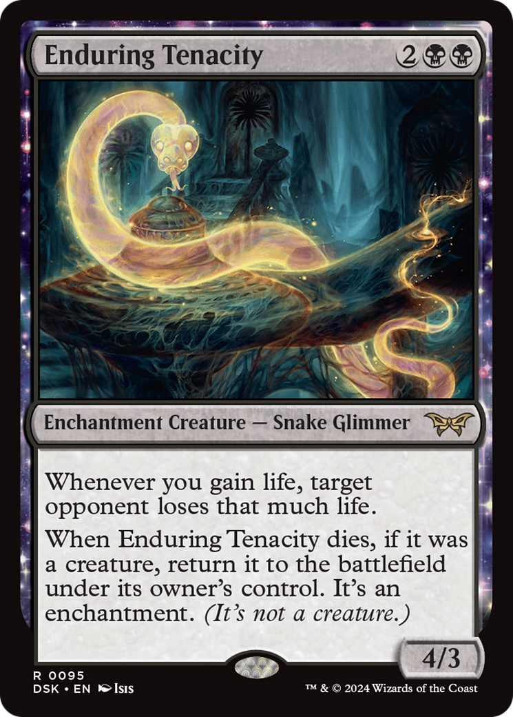 Enduring Tenacity (DSK-095) - Duskmourn: House of Horror: (enchantment) Foil - Poke-Collect