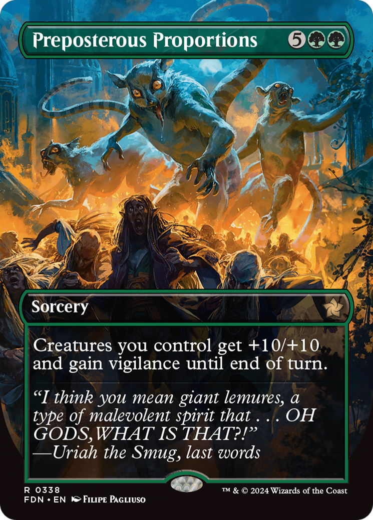Preposterous Proportions (FDN-338) - Foundations (Borderless) Foil - Poke-Collect
