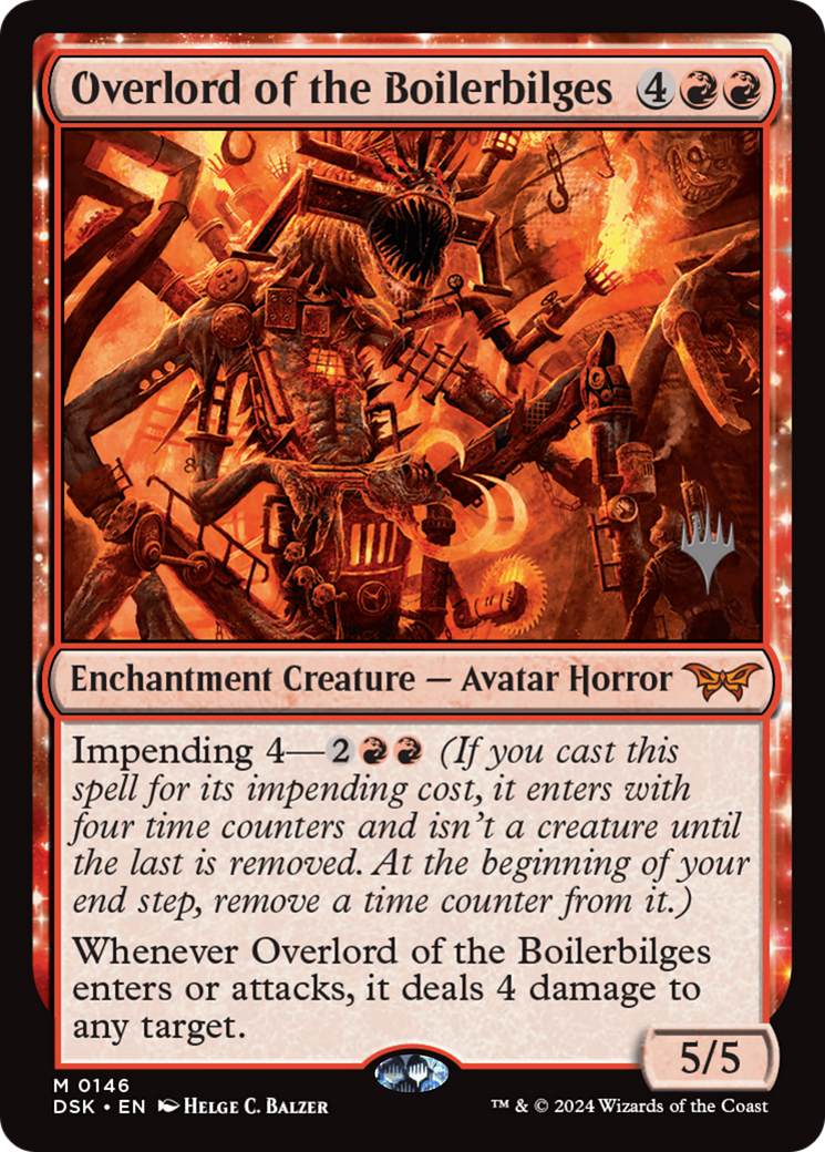 Overlord of the Boilerbilges (PPDSK-146) - Duskmourn: House of Horror Promos: (enchantment) Foil - Poke-Collect