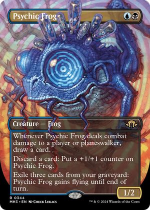 Psychic Frog (Borderless) (MH3-344) - Modern Horizons 3 (Borderless) Foil - Poke-Collect