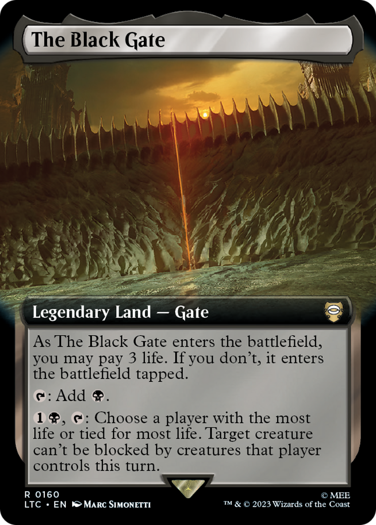 The Black Gate (Extended Art) (LTC-160) - Tales of Middle-earth Commander: (Extended Art) - Poke-Collect