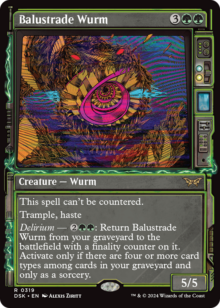Balustrade Wurm (DSK-319) - Duskmourn: House of Horror: (Showcase) - Poke-Collect