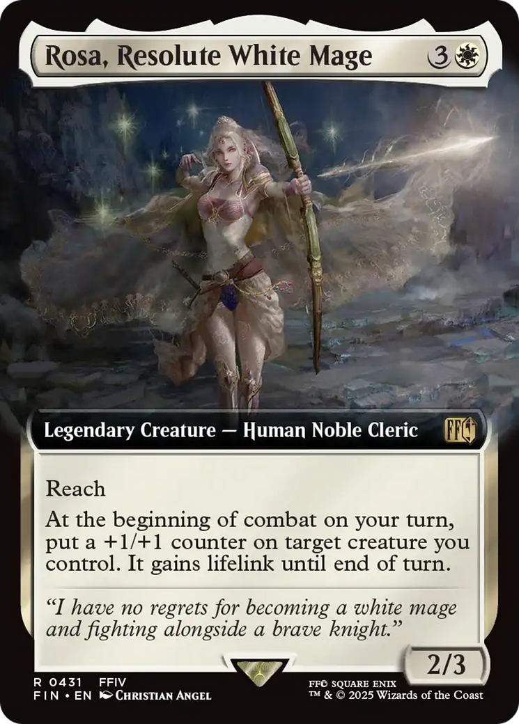 Rosa, Resolute White Mage (FIN-431) - FINAL FANTASY: (Extended Art) - Poke-Collect
