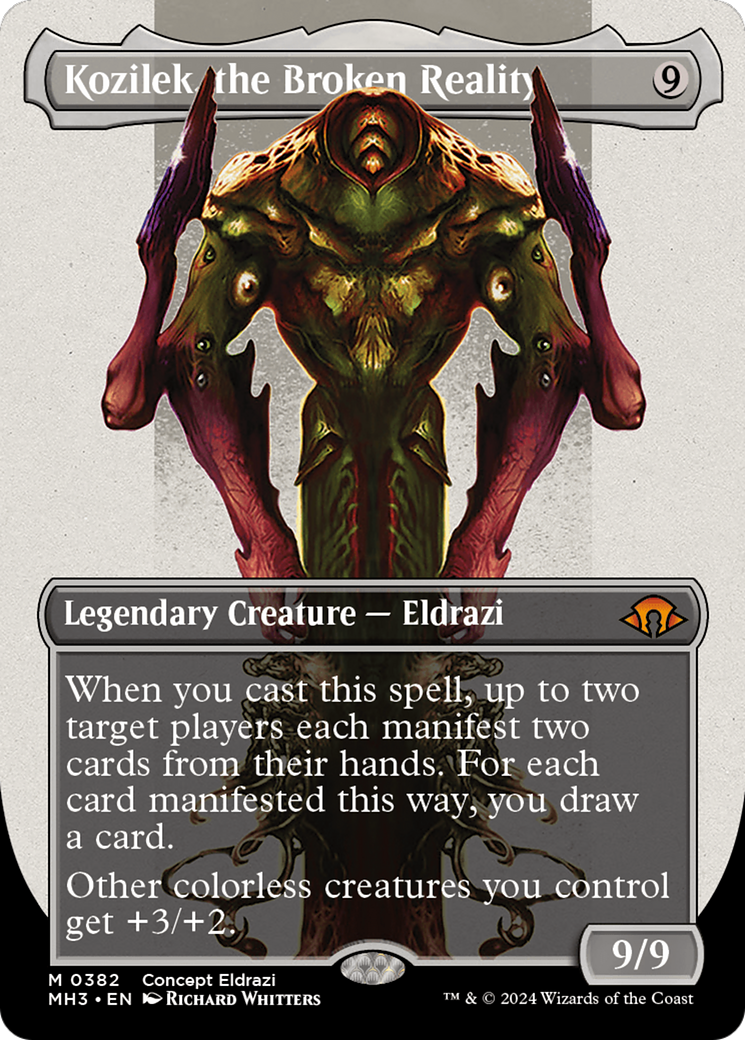 Kozilek, the Broken Reality (Borderless) (MH3-382) - Modern Horizons 3 (Borderless) Foil - Poke-Collect
