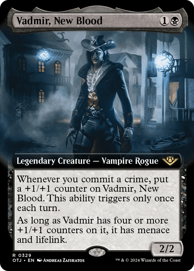 Vadmir, New Blood (OTJ-329) - Outlaws of Thunder Junction: (Extended Art) - Poke-Collect