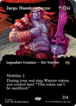 Zurgo, Thunder's Decree (TDM-376) - Tarkir: Dragonstorm: (Showcase) (Borderless) - Poke-Collect